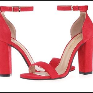 Red chunk heels